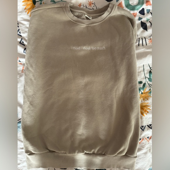 SEETHEWAYISEE tan/cream crew neck - Picture 3 of 3